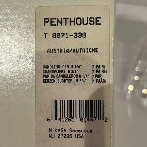 Mikasa Penthouse Crystal Candlestick Holders Pair Screen Used Cruel Intentions - Picture 8 of 12